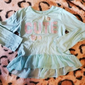Garanimals Mint ruffle Top Size 4t
